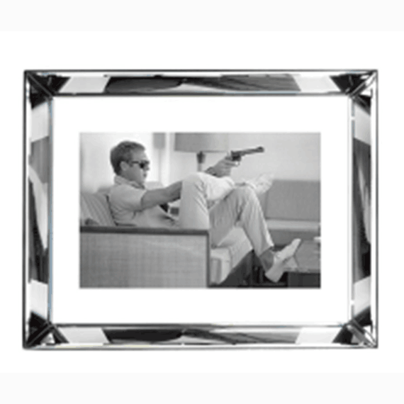 Gran oferta WXP-11 decoración moderna de plata para el hogar espejo hecho a mano marco de fotos decoración de espejo