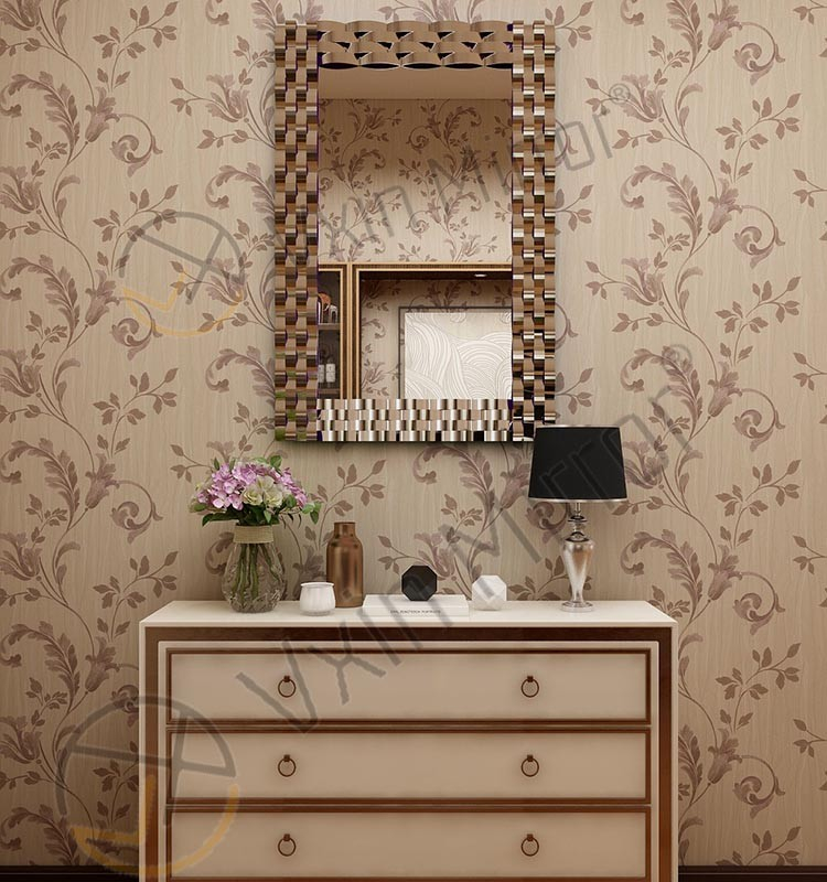 Decoración de pared Espejo colgante de pared de vidrio curvo plateado