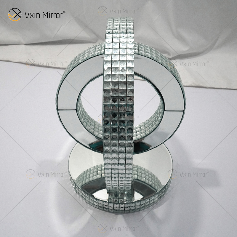 Globe Decor Hot Design Vxin End Table WXF-093-1 Mesa auxiliar con espejo de cristal plateado