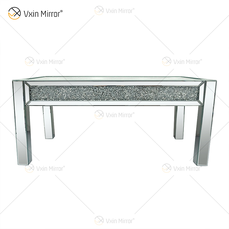 WXF-160 Coffee Crushed Diamond Sparkly Mesa auxiliar para sala de estar