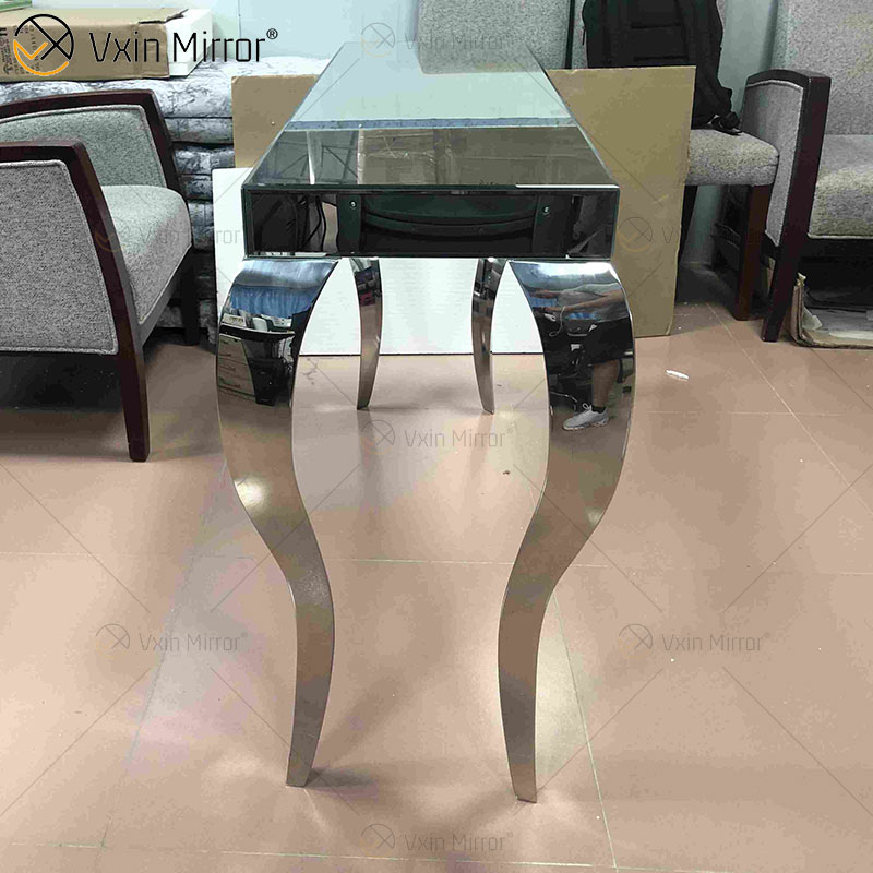 Muebles de sala de estar modernos Mesa de té Mesa de centro con espejo brillante
