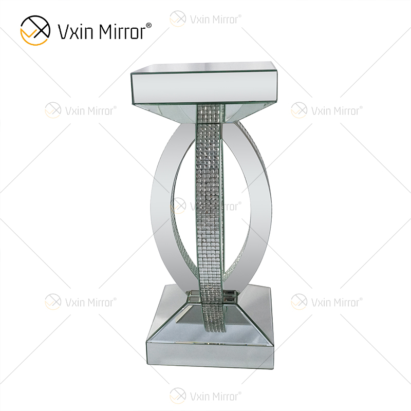 Avonlea, estante inferior cuadrado, espejo transparente, mesa auxiliar, mesita de noche con espejo, sofás modernos para sala de estar, muebles WXWF-293