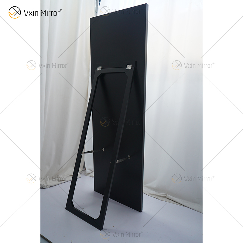 Espejo de pie rectangular para colgar o inclinarse, espejo envolvente de cristal para todo el cuerpo, espejo de tocador montado en la pared para dormitorio