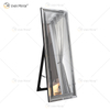 Espejo de pie rectangular para colgar o inclinarse, espejo envolvente de cristal para todo el cuerpo, espejo de tocador montado en la pared para dormitorio