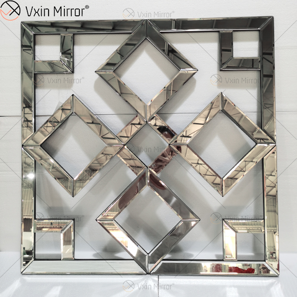 Espejo decorativo de pared con espejo cuadrado con borde biselado Espejos de pared modernos de moda WXM-1580