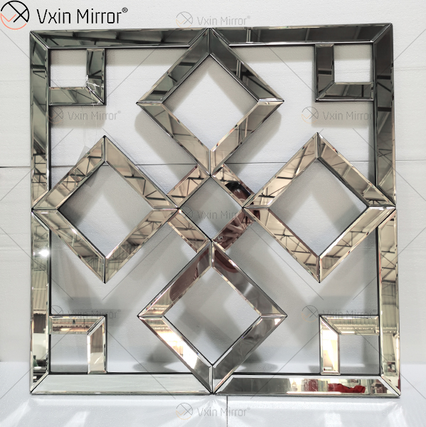 Espejo decorativo de pared con espejo cuadrado con borde biselado Espejos de pared modernos de moda WXM-1580