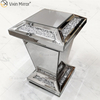 Vxin Mirror WXF-725 Mesa auxiliar con espejo de diamante rectangular moderno Mesa auxiliar con espejo 3d para sala de estar