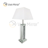 China Supply WXTL-006 Dormitorio moderno Lámpara de espejo machacada plateada con pantalla