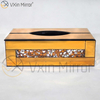 Vxin Mirror WXB-001 Caja de pañuelos con espejo de diamante triturado de vidrio de lujo marrón