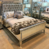 Muebles de espejo WXWF-698 baratos en el dormitorio Cama de estilo moderno con espejo plateado y negro