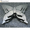Moderno dos colores plata marrón espejo mariposa 3d espejo pared arte hogar Decoración pared marco en muebles de sala WXM-1097