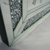 Paquete anticaída WXC-001 Reloj de pared con espejo de diamantes triturados de plata moderna