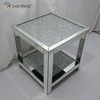 Vxin Mirrored Furniture WXF-117-4 Mesa auxiliar moderna y elegante con diamantes triturados