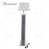 WXFL-032 Lámpara de pie de cristal plateado para sala de estar con pantalla para lámpara de espejo de hotel