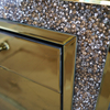 Decoración de lujo WXF-099 Gabinete de armario de diamantes machacados con espejo dorado con cajones Muti