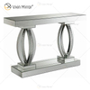 Mesa de consola de vidrio con espejo moderna y única, mesa decorativa para sala de estar, entrada, pasillo, decoración del hogar, WXF-294