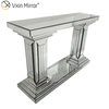 Gran oferta de fábrica, mesa de pasillo moderna antigua, WXF-082, espejo plateado de cristal, mesa de consola con espejo estrecho