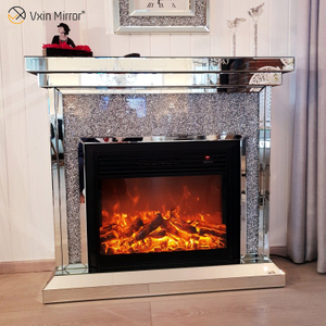 Venta caliente espejo Vxin WXWF-020 Chimenea de espejo de diamante triturado