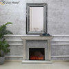 Home Decor WXWF-1104 Chimenea moderna con espejo de diamante triturado