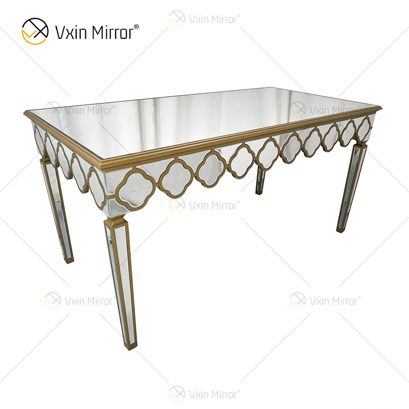 Facoty Supply End Table Luxury WXF-668 Mesa de centro con espejo casera de oro puro