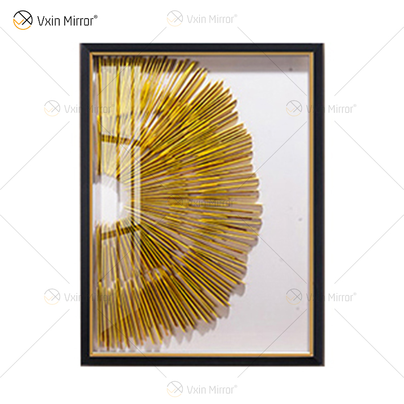 El más nuevo WXPA-19 Arte de la pared de metal Decoración Piezas de decoración del hogar Sala de estar de lujo Enmarcado 3d abstracto para el hogar Conjunto para la venta