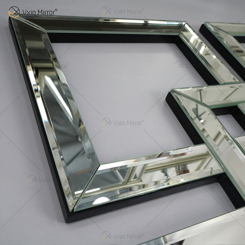 Espejo decorativo de pared con espejo cuadrado con borde biselado Espejos de pared modernos de moda WXM-1590