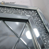 Espejo de cristal de diamante triturado rectangular veneciano, arte de pared, decoración del hogar, pasillo para sala de estar, sofás, WXM-502