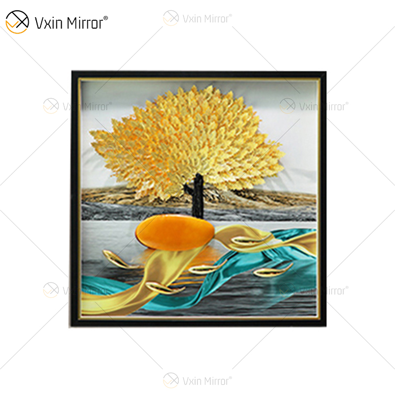 El más nuevo Vxin WXPA-024 3D Metal abstracto Arte de la pared Decoración Decoración para el hogar Sala de estar de lujo enmarcada para el hogar Conjunto para la venta
