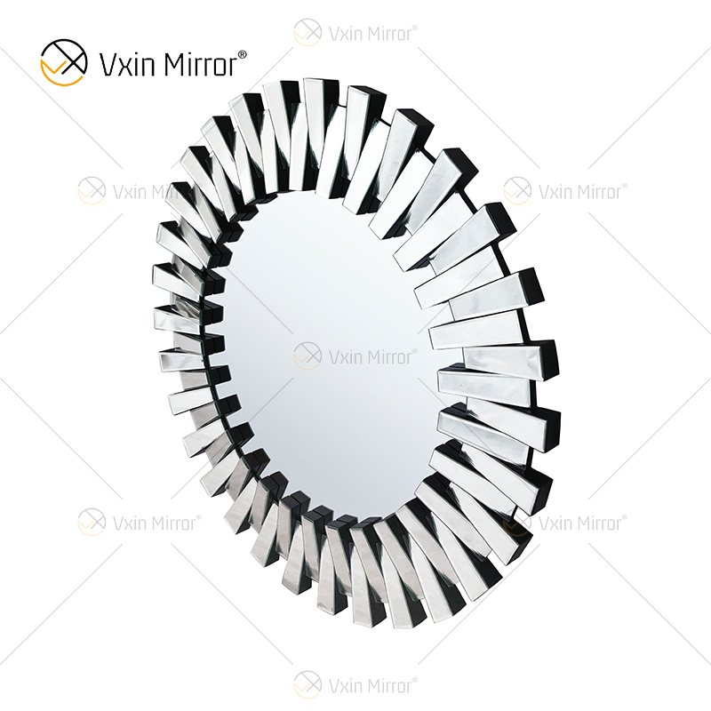 Barato WXM-1021 Espejo 3d Pegatinas de pared Diseño especial Vidrio plateado Sala de estar Dormitorio Decoración Espejo de pared