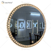 WXDL-115 LED 3 colores luz marco de cristal plateado fuente de alimentación impermeable 4mm espejo de protección ambiental sin cobre