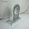 Reloj de mesa rectangular con espejo plateado y diamante triturado WXMC-056 de nuevo diseño de fábrica