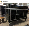 Gabinete de armario con espejo para sala de estar de vidrio negro con espejo VXin