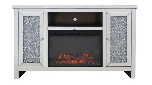 Los muebles adornados de Berlín aplastaron el gabinete de los soportes de TV de la chimenea reflejada plata del diamante con la base