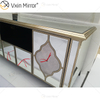 Adornado Berlin Furniture WXF-680 Anti Champagne Gold TV Stands Gabinete con 2 cajones y puertas