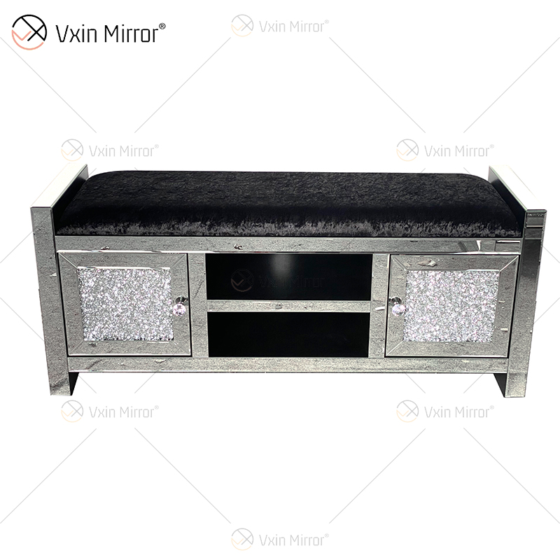 Nuevo diseño WXF-611 soportes de TV modernos con espejo brillante para juego de sala de estar con sofá
