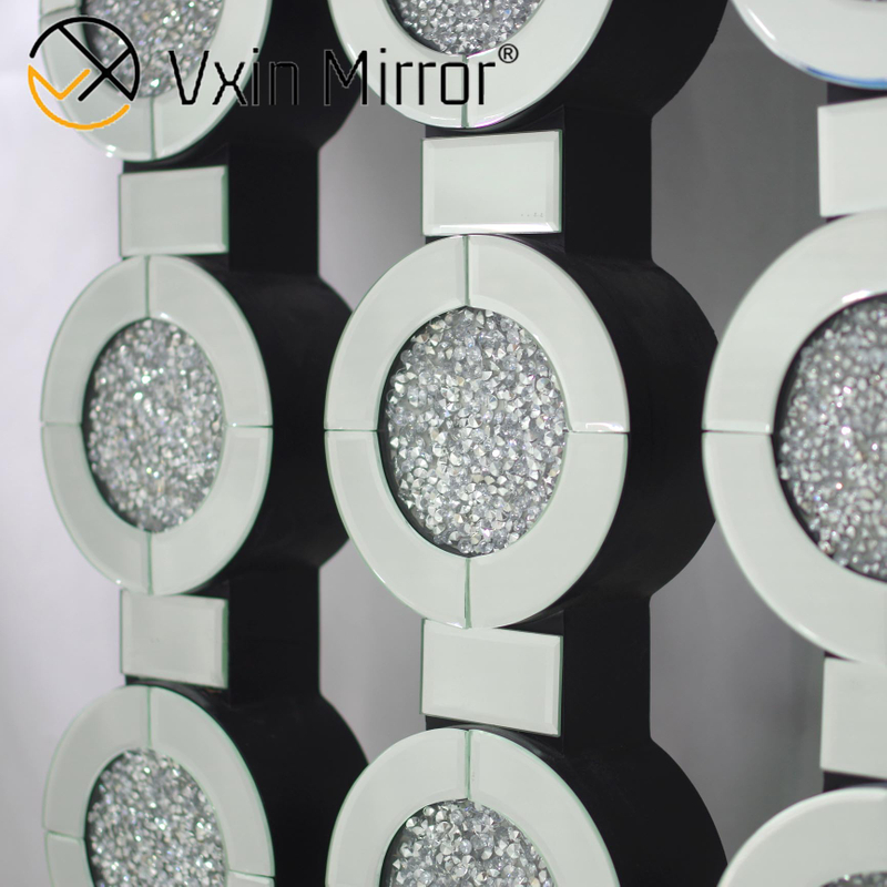 Vxin Mirror WXF-008 Good Supplier Factory Modern Luxury Curved Glass Wood Tallado Bone Inlay Consola Mesa