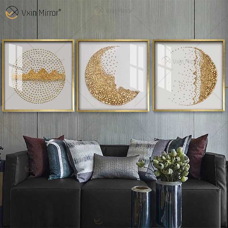 Diseño especial Vxin WXPA-016 Arte de la pared Decoración de metal Decoración del hogar Sala de estar de lujo Impresión de lienzo enmarcado para el hogar Conjunto para la venta