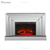 Venta caliente WXWF-1100 Espejo de vidrio simple Fiireplace con inserción de madera de simulación Interior para sala de estar