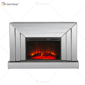 Venta caliente WXWF-1100 Espejo de vidrio simple Fiireplace con inserción de madera de simulación Interior para sala de estar