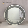 Mesa de consola de muebles para el hogar al por mayor con mesas de consola de diamante de cristal triturado modernas con espejo