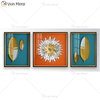 El más nuevo Vxin WXPP-39 3D arte de pared abstracto Metal arte de la pared decoración hogar Decoración lujo sala de estar enmarcada para el hogar conjunto para la venta