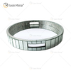 Elegant Decor Beads WXMT-017 Modern Crystal Silver Mirrored Bandeja redonda