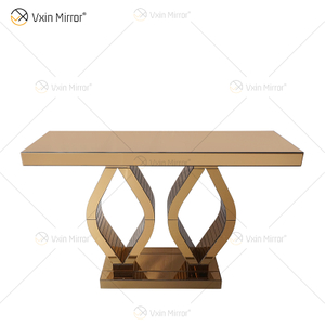 WXF-129 Mesa de consola de espejo de muebles simples geométricos prismáticos modernos