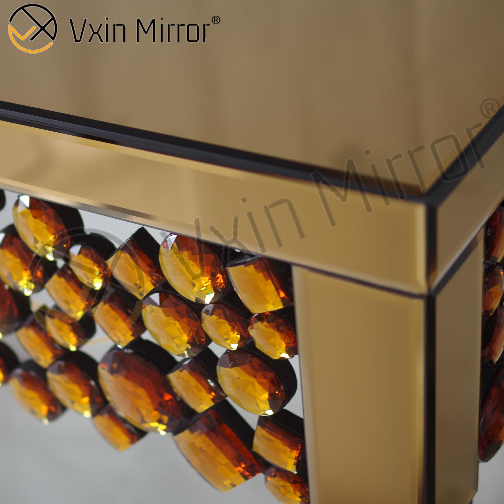 Vxin WXF-049 Oem Factory Chinese Factory Mesa de consola de espejo estrecho con patas largas