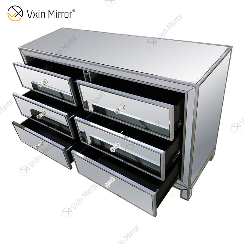 Espejo Vxin, gran oferta, WXR-007, decoración plateada para el hogar, armario con espejo con 6 cajones