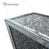 Venta caliente de fábrica WXF-081 Mesa auxiliar de diamante de plata Mesa auxiliar con espejo de lujo moderno 3D