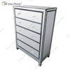 Vxin Mirror WXR-006 Armario plateado para decoración del hogar con 5 cajones