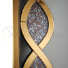 Muebles espejados para el hogar Espejo de consola rectangular Espejo de pared de diamante triturado