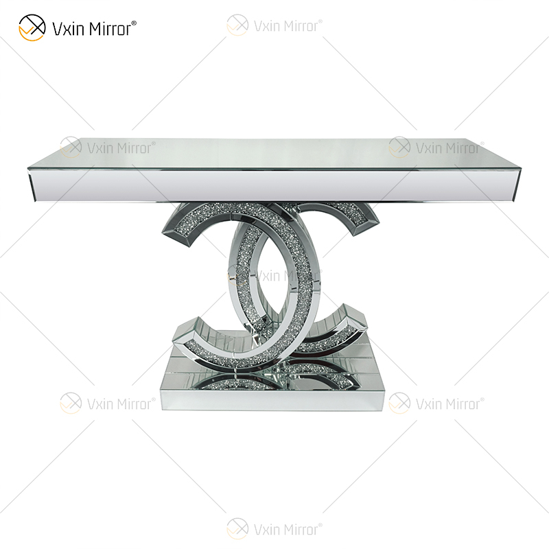 Venta caliente WXWF-150 Mesa de consola LED con espejo Decoración para el hogar Muebles de sala Mesas de consola
