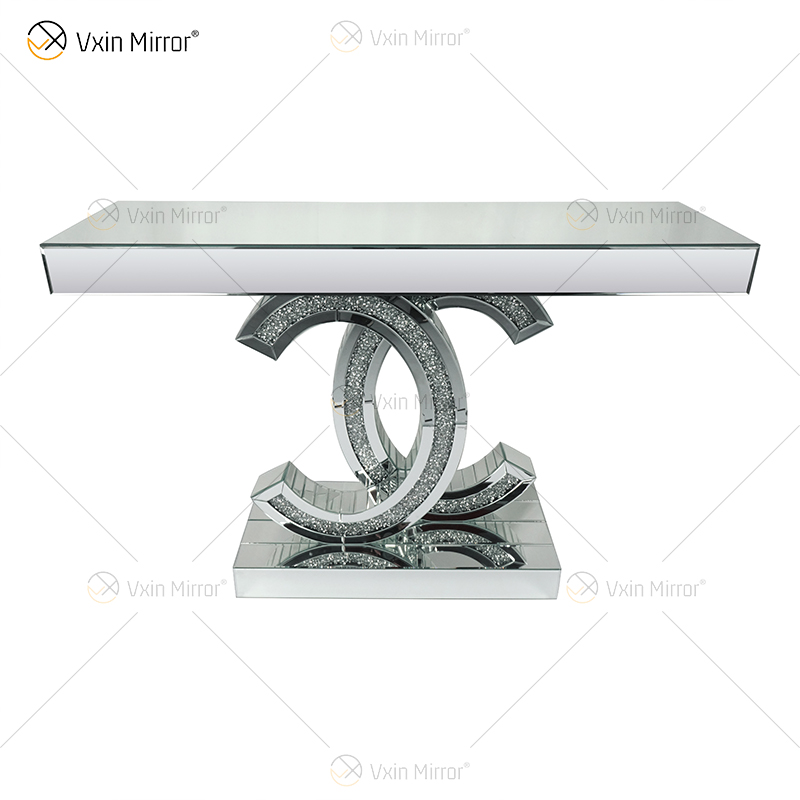 Venta caliente WXWF-150 Mesa de consola LED con espejo Decoración para el hogar Muebles de sala Mesas de consola